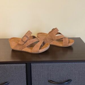 Elegant Tan Wedge Sandals for Women